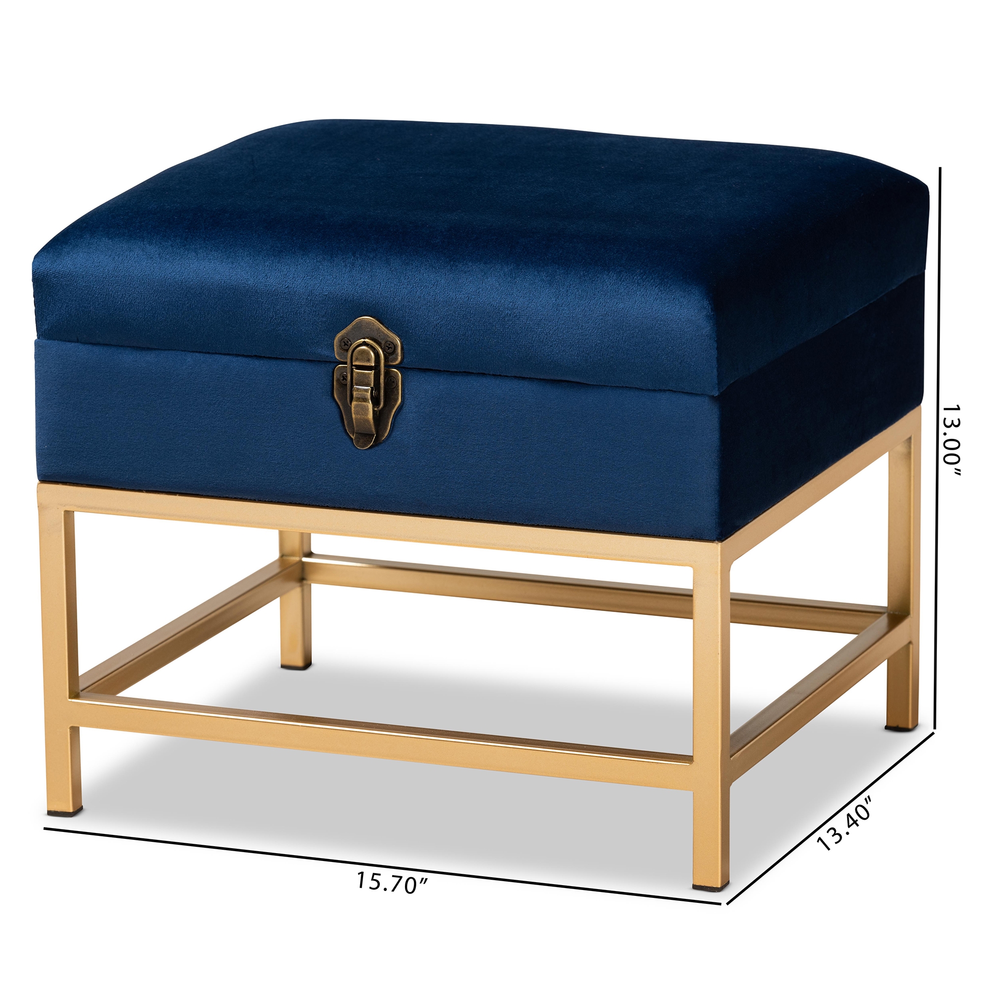 Navy blue on sale storage stool